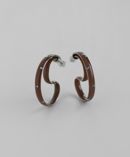 カラービジューフープピアス[Ownideal]