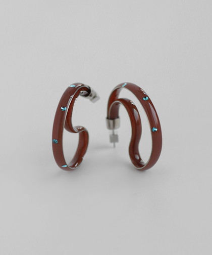 カラービジューフープピアス[Ownideal]