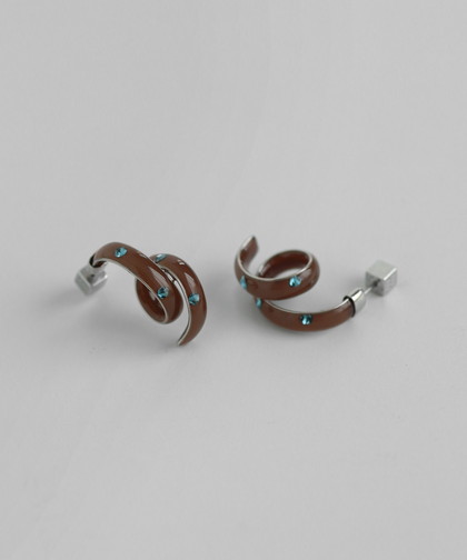 カラービジューループラインピアス[Ownideal]