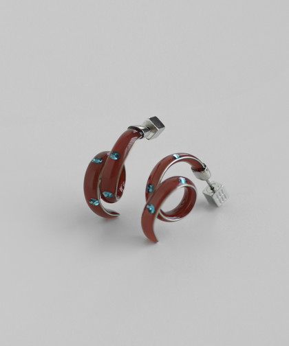 カラービジューループラインピアス[Ownideal]
