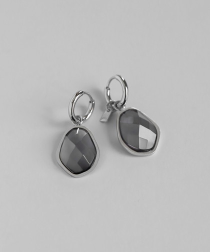 カラーストーンフープピアス[ステンレス] [Ownideal]