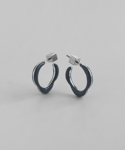 ニュアンスラインフープピアス[Ownideal]