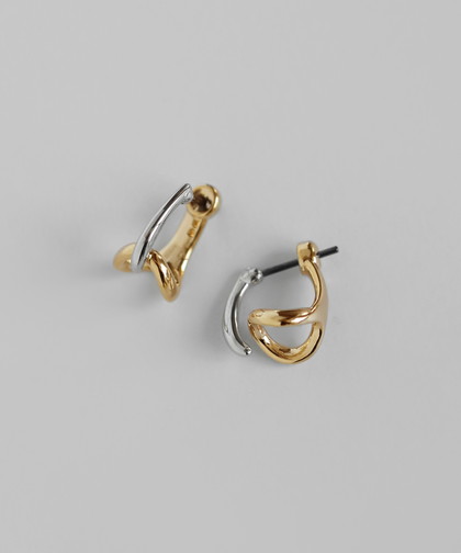 コンビカラーバックキャッチピアス[Basic]