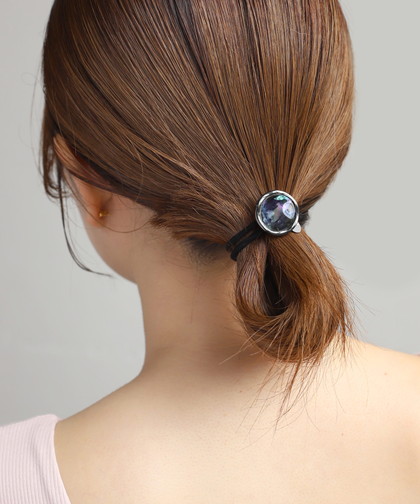 シェルラウンドヘアゴム
