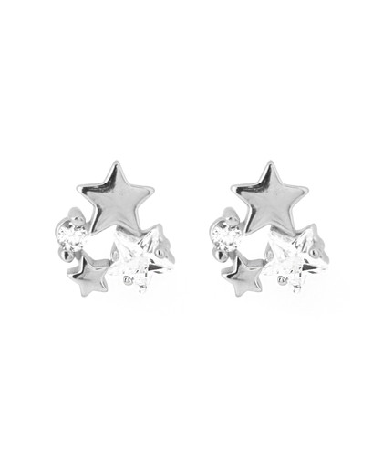 【ステンレス】スター×ビジューピアス