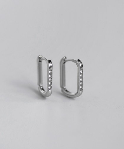ビジューラインフープピアス[サージカルステンレス][Basic]