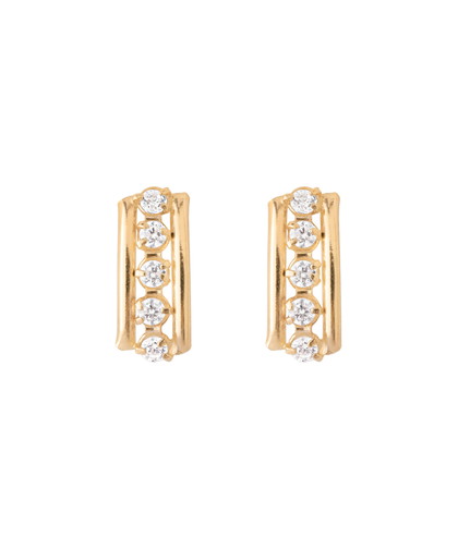 ビジューラインピアス[K10]