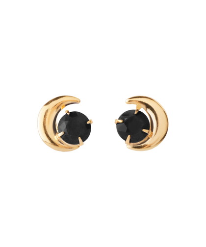 天然石×ムーンピアス[K10]