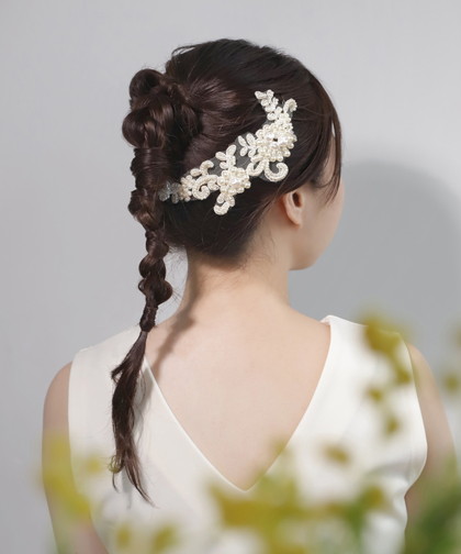 レース×フラワーバインヘッドドレス[Hanayome]